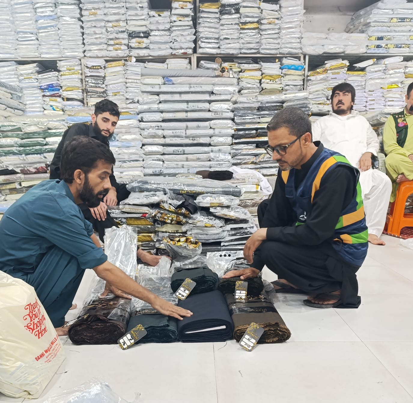 Inspecting fabric rolls for the winter wear drive